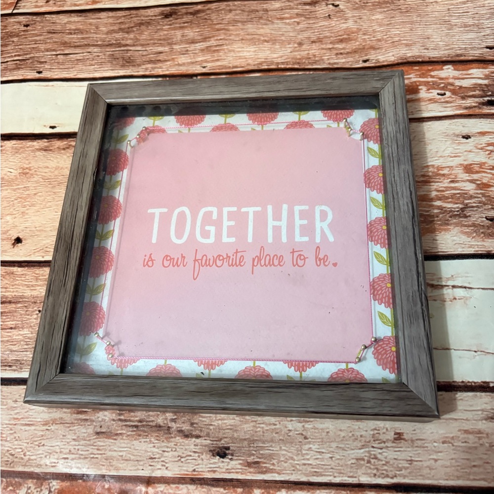 'Together' Pink Framed Wall Art - Home Accents